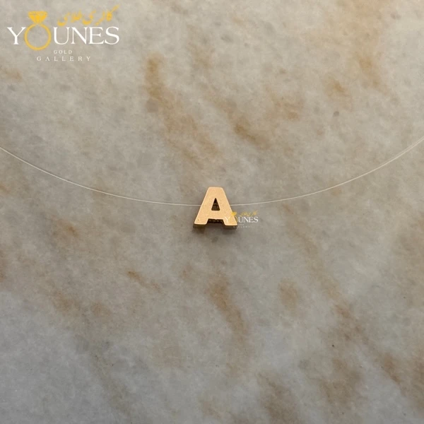 آویز حرف A طلا